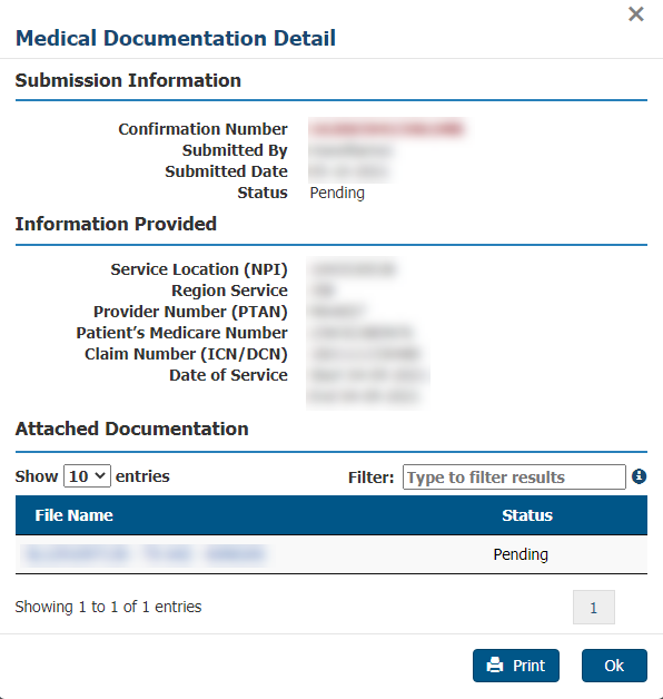 Medical Documentation Detail
